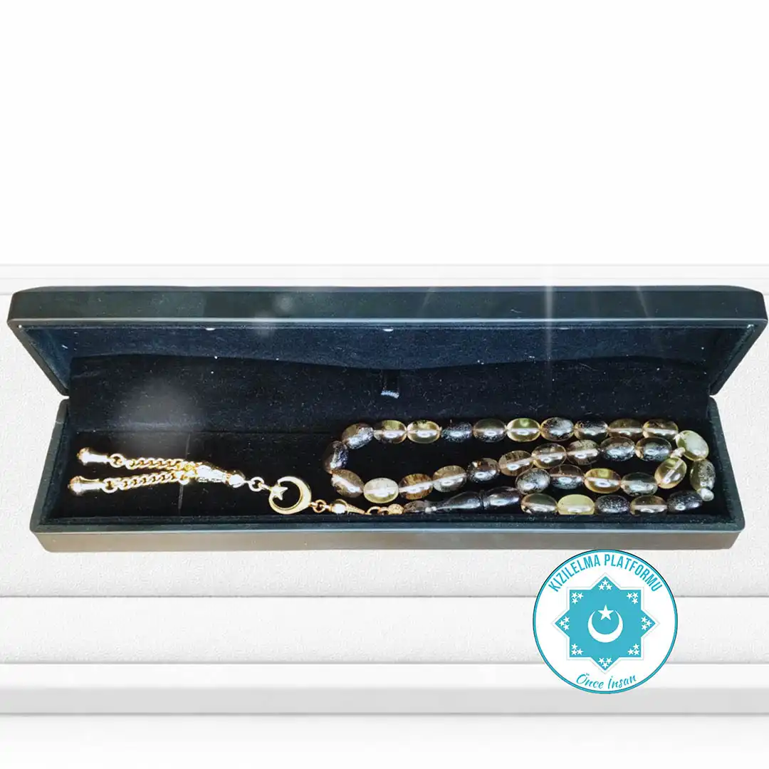 Orijinal Fosilli Damla Tesbih